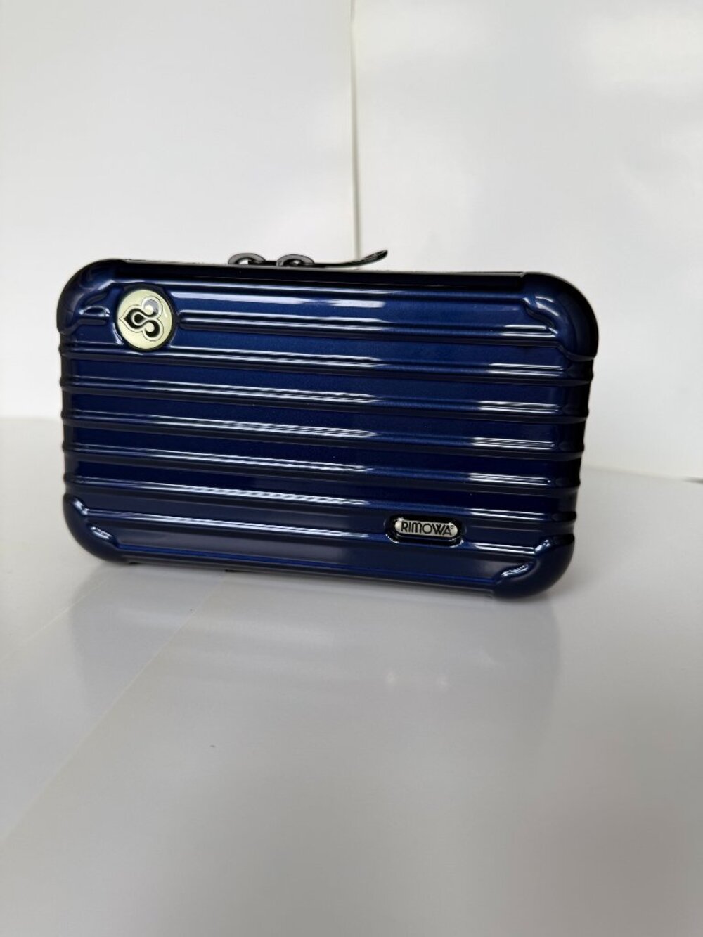 RIMOWA Navy Blue Mini Hard Shell Travel Case Organizer Thai Airways